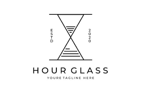 Hourglass Logo Line Art Vector Icon