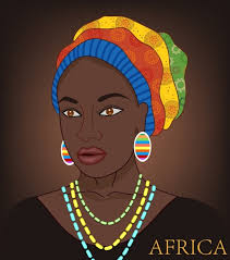 Tribal Portrait Painting Black Woman