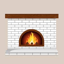 White Fireplace Ilration For Banner