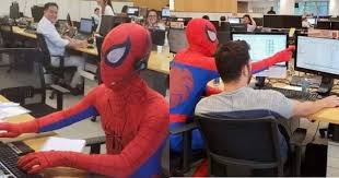 Man Walks In Dressed As Spider Man On