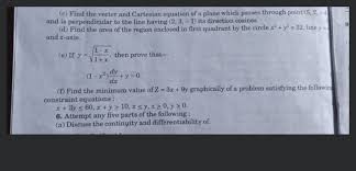 Find The Vector And Cartesian Equation