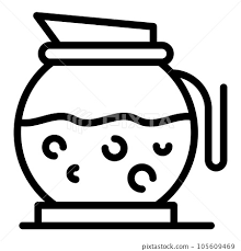 Coffee Glass Pot Icon Outline Coffee