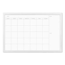 U Brands Magnetic Dry Erase Calendar With Decor Frame