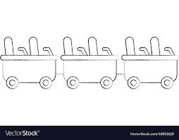 Roller Coaster Wagons Isolated Icon