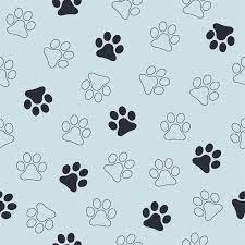 Seamless Pet Paw Pattern Background Dog