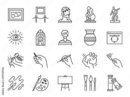 Art Icon Set Included The Icons As