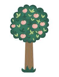 Vector Apple Tree Icon Isolated On