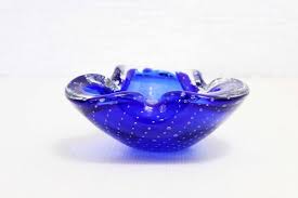 Blue Murano Glass Ashtray For At