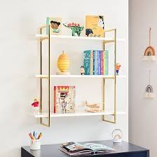 Gold Polished 3 Tier Shelf 32 West Elm