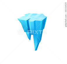 Ice Crystal Blue Iced Floe Vector Icon
