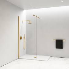Shower Enclosure Brushed Gold Kit