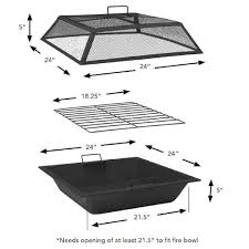 Hampton Bay 24 In Outdoor Square Steel