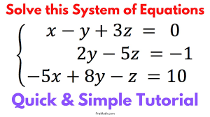 How To Solve A System Of Equations With