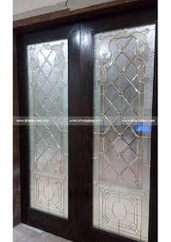 Polished Designer Stained Glass Door