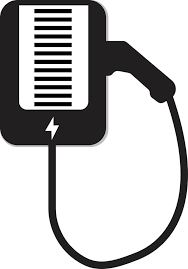 Electric Car Wall Charger Icon On White