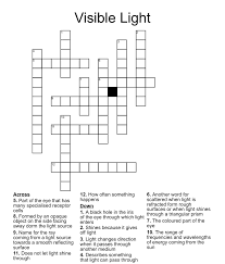 visible light crossword wordmint