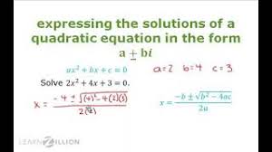 Solve Quadratic Equations With Real