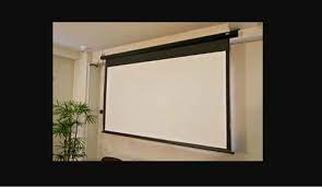 White Wall Mounted Projector Screen