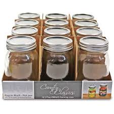 Country Classics Pint Size Regular Mouth Canning Jar 12 Pack