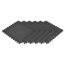 Norsk Black 24 In X 24 In X 0 47 In Foam Interlocking Floor Mat 6 Pack