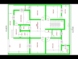 40x50 4 Room North Facing House Plan