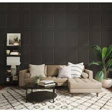 Stacy Garcia Home Faux Wood Panel L And Stick Wallpaper 27 In W X 18 Ft L Charcoal