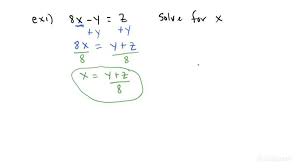 Variables Using Addition Or Subtraction
