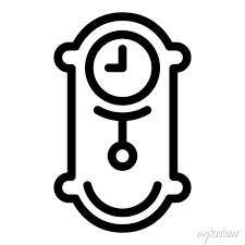Balance Pendulum Clock Icon Outline