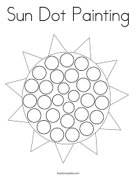 Sun Dot Painting Coloring Page Twisty