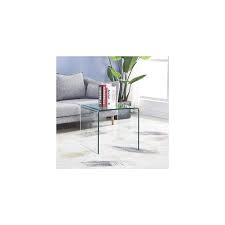 Top Tempered Glass End Table