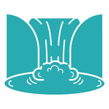 Waterfall Landscape Icon Png Design