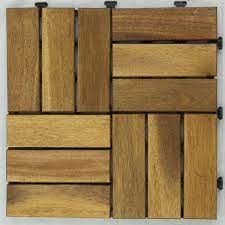 Acacia Deck Tile In Teak Pack