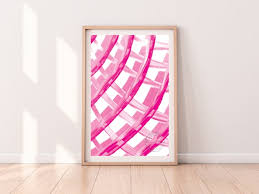 Hot Pink Wall Art Preppy Wall Art