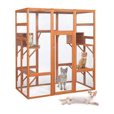 Coziwow Large Wooden Cat House Catio