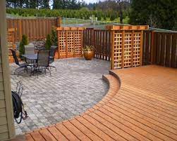 Combined Patio Deck And Flagstone Patio