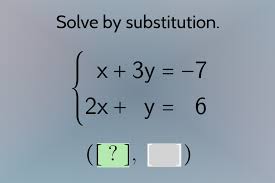 Substitution X 3y 7 2x Studyx