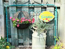 Upcycled Vintage Garden Decor Gingham