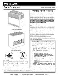 Williams Furnace 5001921a 50000 Btu