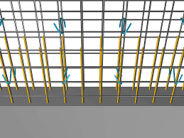 lapped splices of vertical bars