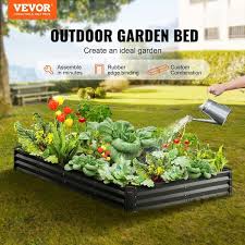 Galvanized Metal Outdoor Garden Bed