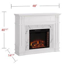 Faux Cararra Electric Media Fireplace