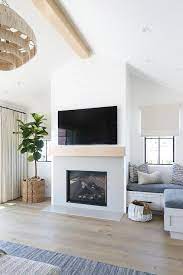Master Bedroom Shiplap Fireplace Design