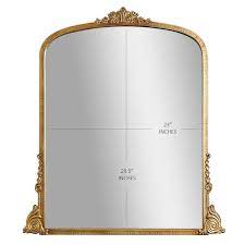 Head West Arch Antique Gold Ornate Metal Accent Wall Mirror