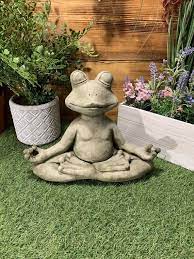 Buy Stone Garden Meditating Frog Statue