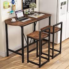 Pub Dining Table With 2 Bar Stools