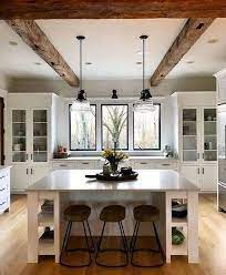 exposed wooden beams