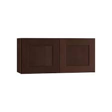 Home Decorators Collection Franklin Assembled 33 X 15 X 12 In Plywood Shaker Wall Kitchen Cabinet Soft Close In Stained Mangani