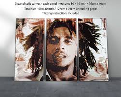 Bob Marley Abstract Canvas Print Framed