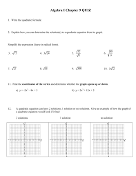 Algebra I Chapter 9 Test