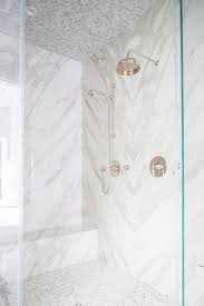 Marble Grid Tiles On Shower Ceiling